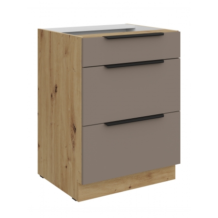 Szafka z szufladami 60 cm premium box AURO 60 D 3S BB TA/AR